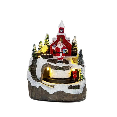 Statuetta natalizia con musica e luci | Decorazioni per la casa innevata con pupazzo di neve per deliziosi regali di festa e fascino per la casa