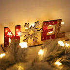 Decorazioni natalizie in legno dipinte