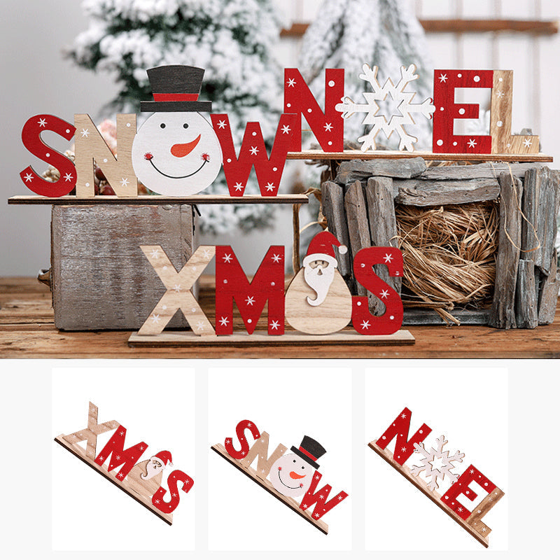 Decorazioni natalizie in legno dipinte