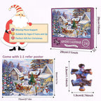 Calendario dell'Avvento con puzzle natalizi da 1000 pezzi - Regalo di Natale