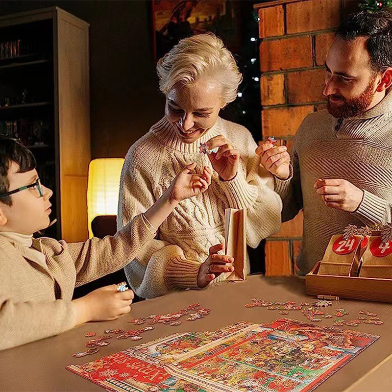 Calendario dell'Avvento con puzzle natalizi da 1000 pezzi - Regalo di Natale