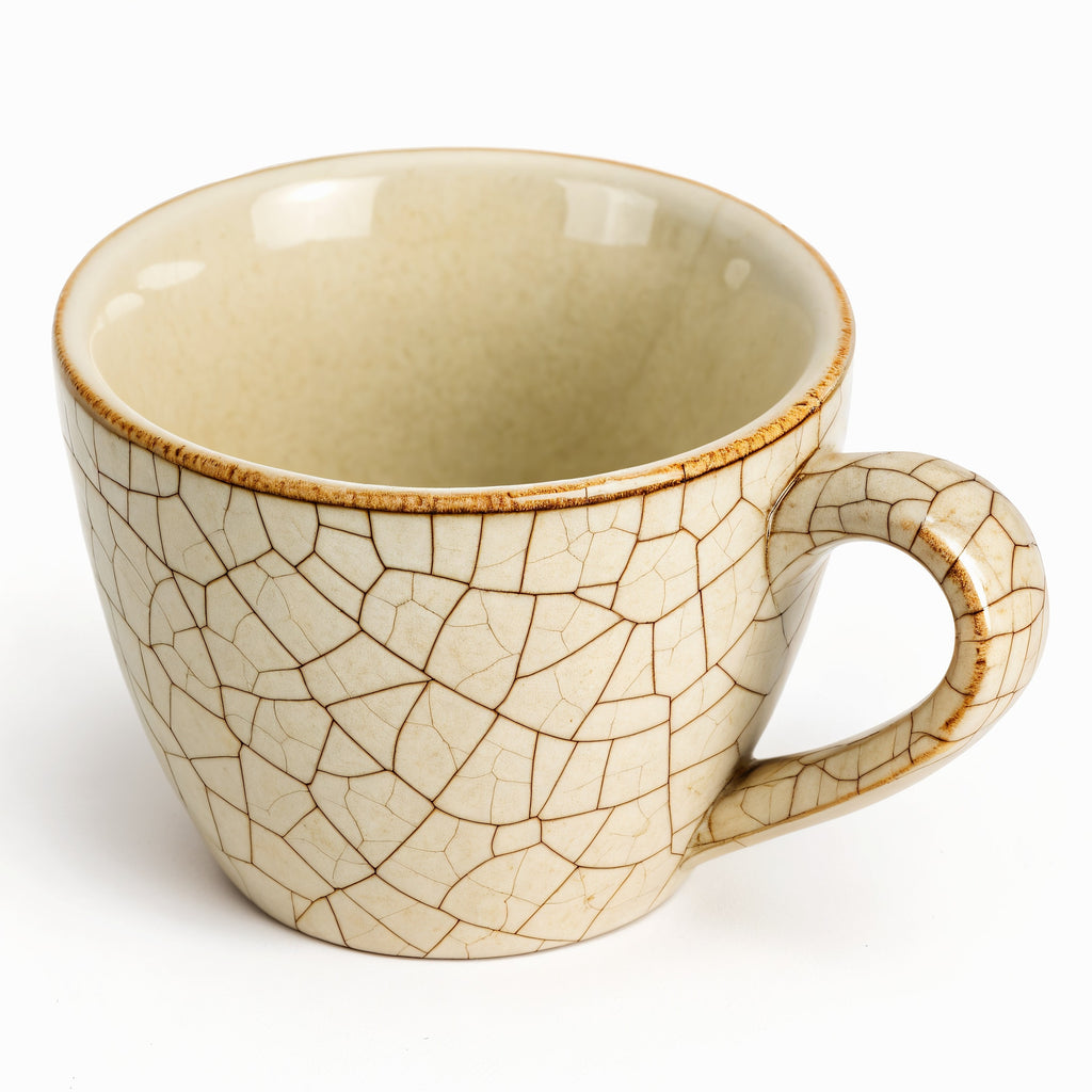 Sperindei Tazza Espresso Vintage — vista frontale tre quarti dall'alto con design crackle