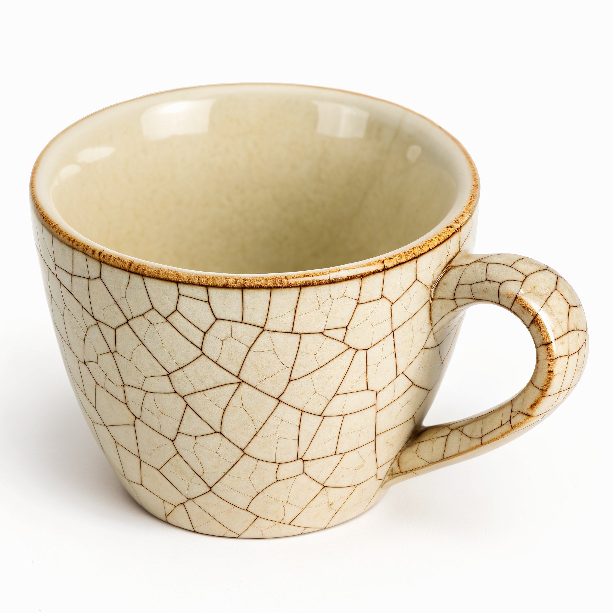 Sperindei Tazza Espresso Vintage — vista frontale tre quarti dall'alto con design crackle