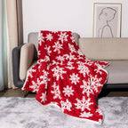 Coperta natalizia in lana per divano e letto