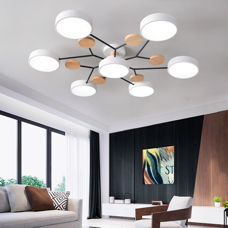 Lampada da soffitto LED scandinava dal design molecolare con luce d'ambiente moderna