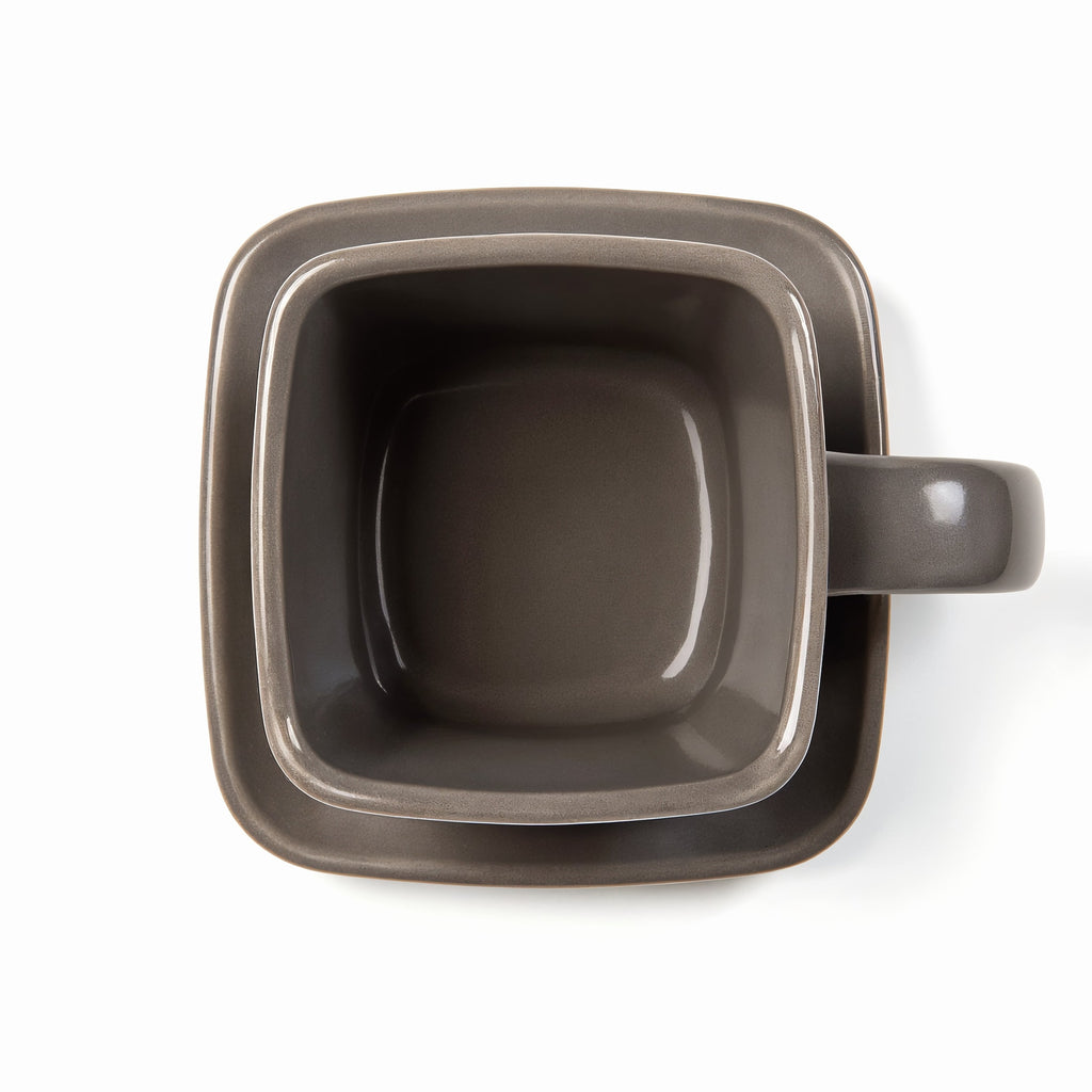 Tazza Espresso Rettangolare Sperindei — vista dall'alto verso il basso, interno visibile