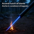 Potente torcia laser tattica per sopravvivenza all’aperto e accensione del fuoco