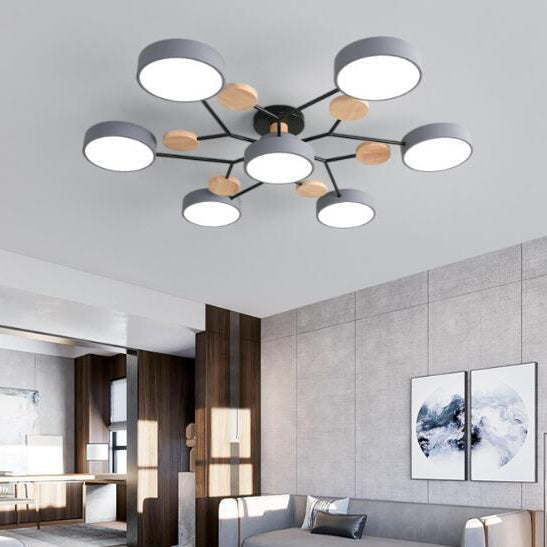 Lampada da soffitto LED scandinava dal design molecolare con luce d'ambiente moderna