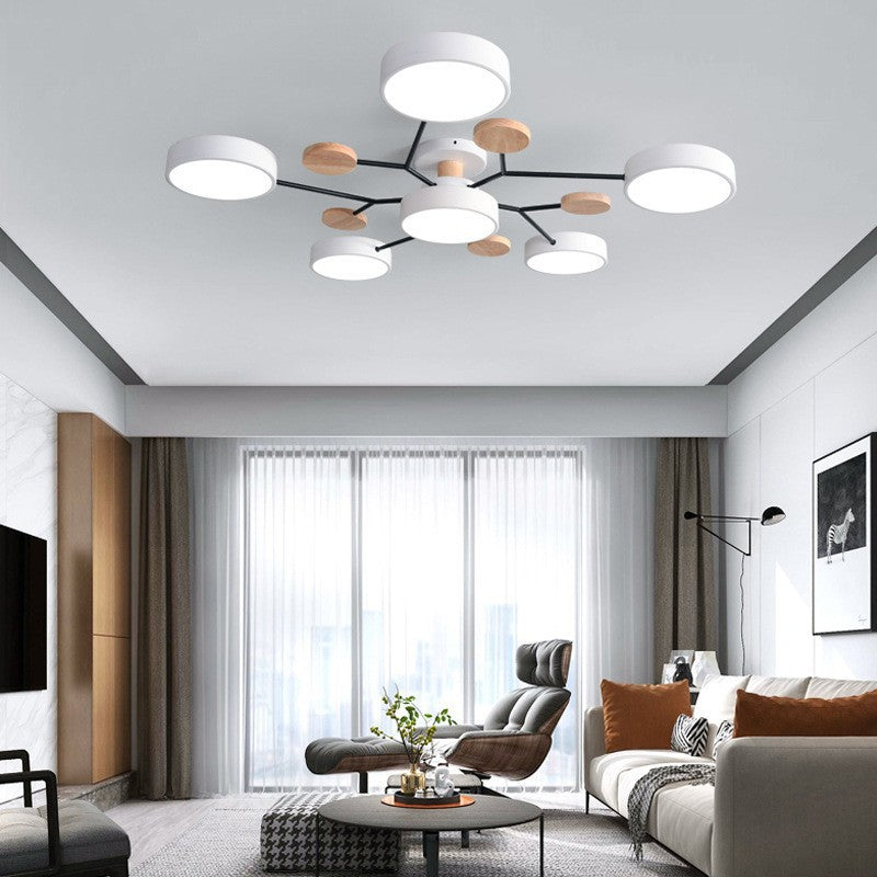 Lampada da soffitto LED scandinava dal design molecolare con luce d'ambiente moderna