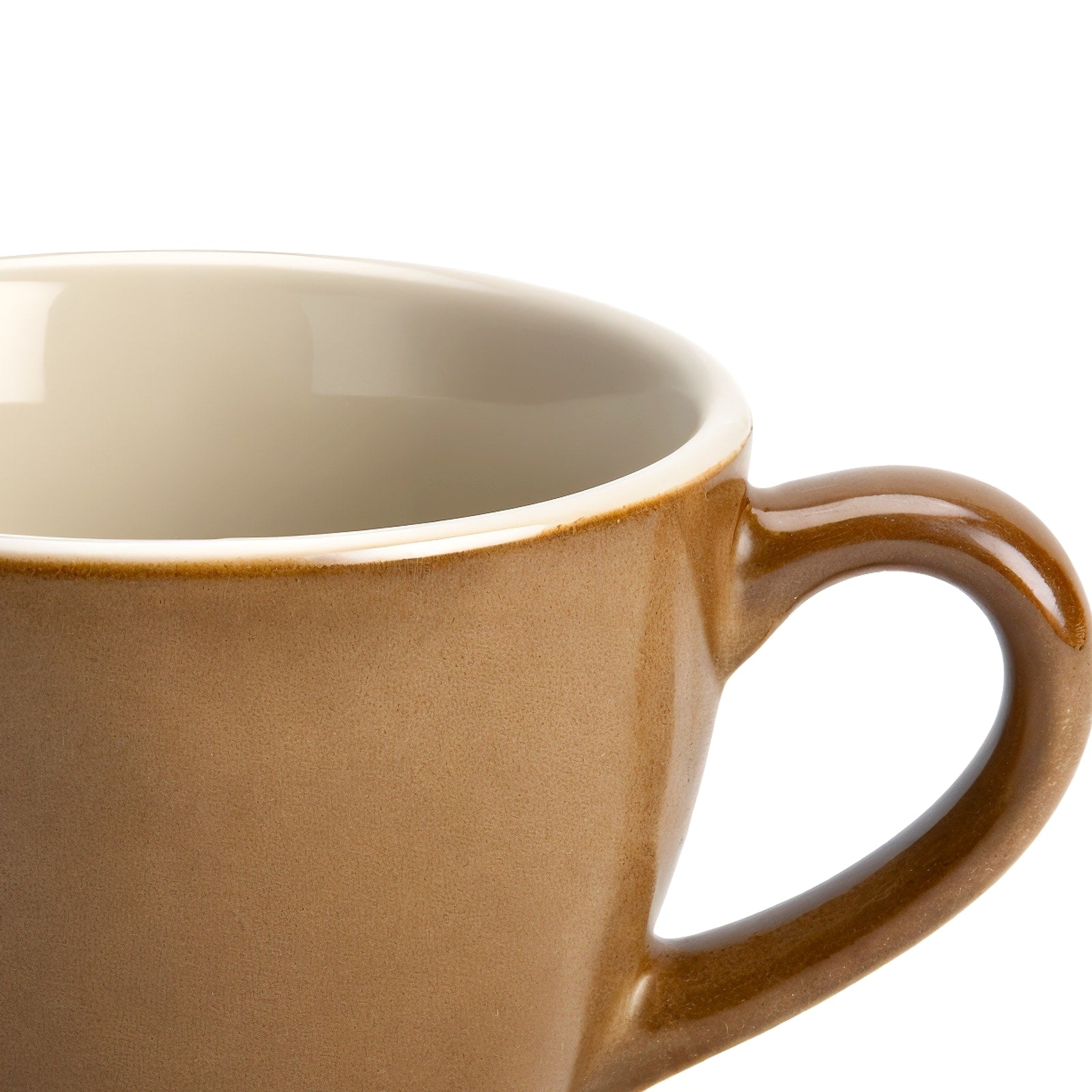Sperindei Tazza Espresso Curve — dettaglio macro del bordo superiore e manico