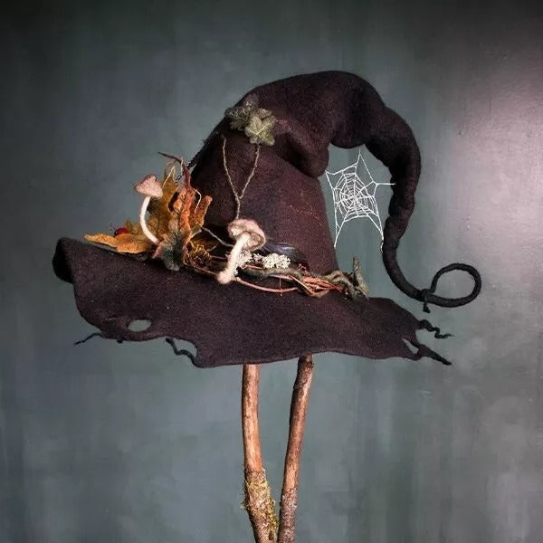 Decorazione artigianale di Viltwol Paars Rood Blauw Halloween Feest Kostuum Decoratie Vintage Accessorio