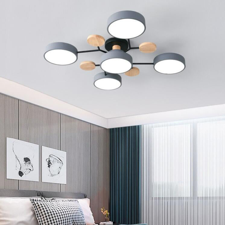 Lampada da soffitto LED scandinava dal design molecolare con luce d'ambiente moderna
