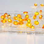 Moderna decorazione a forma di zucca in acero e ghianda del Ringraziamento, con 30 luci a LED