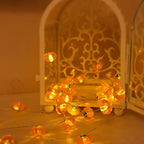 Moderna decorazione a forma di zucca in acero e ghianda del Ringraziamento, con 30 luci a LED