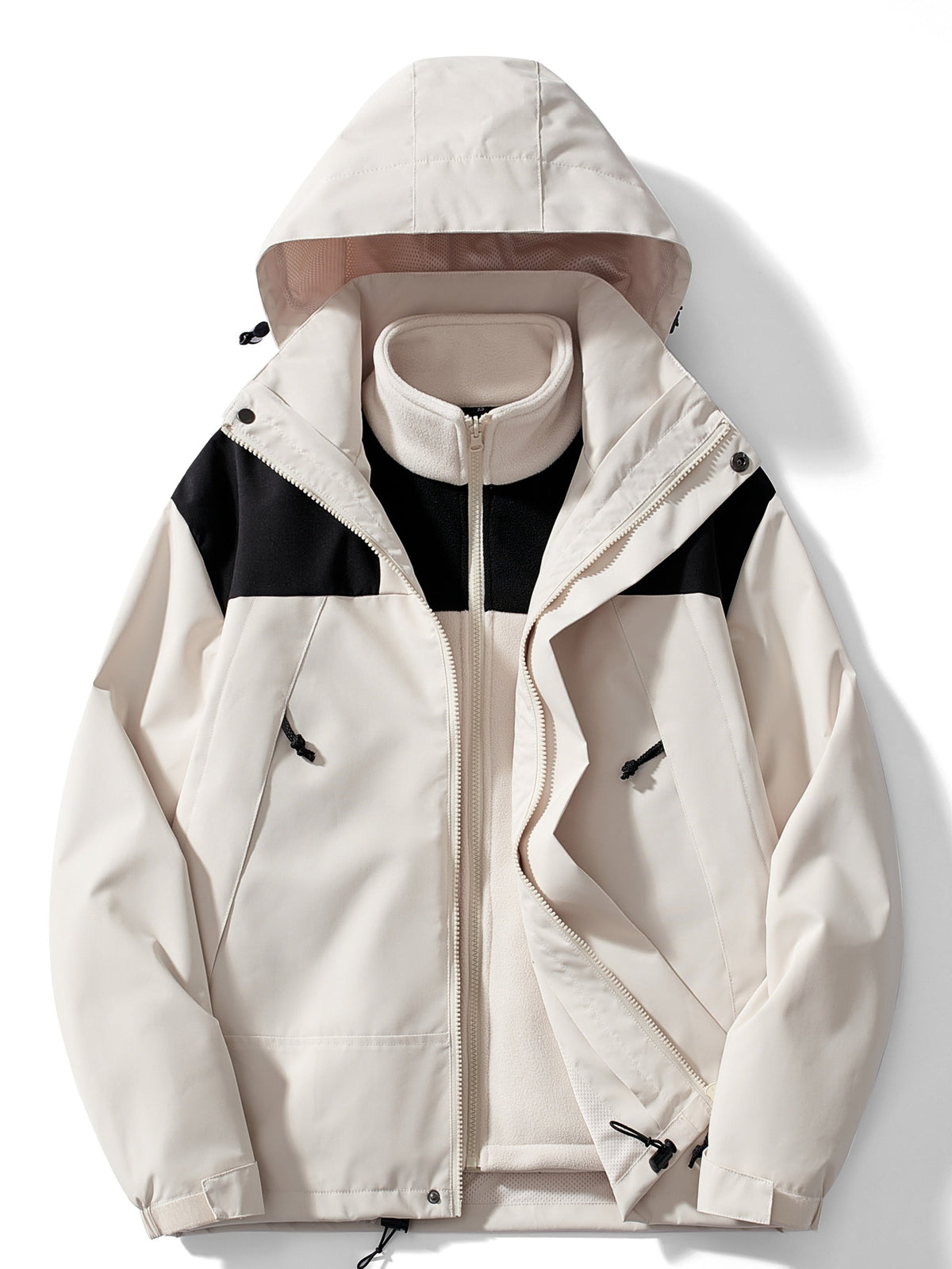 Giacca 3 in 1 impermeabile da donna - Inverno in pile rilassato