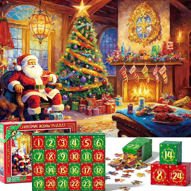 Calendario dell'Avvento con puzzle natalizi da 1000 pezzi - Regalo di Natale