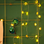 Moderna decorazione a forma di zucca in acero e ghianda del Ringraziamento, con 30 luci a LED