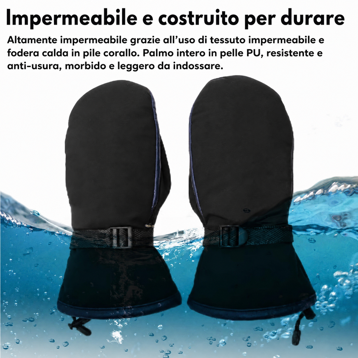Guanti riscaldanti elettrici | Bifacciali, USB ricaricabili 10.000 mAh | Impermeabili per sci e moto