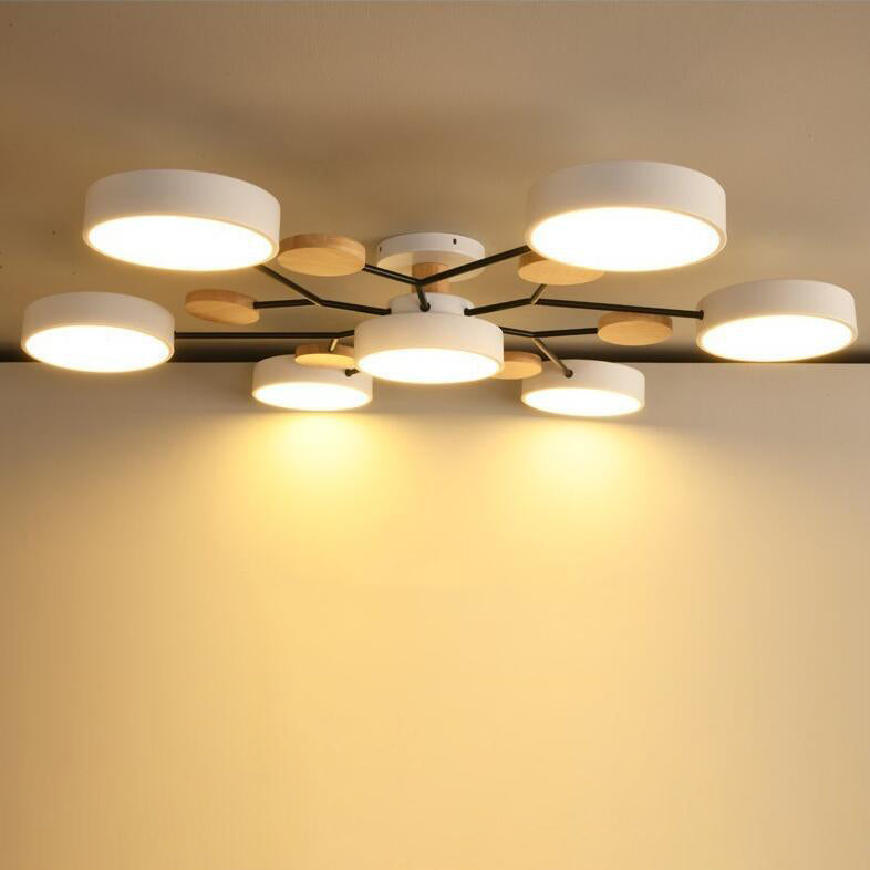 Lampada da soffitto LED scandinava dal design molecolare con luce d'ambiente moderna
