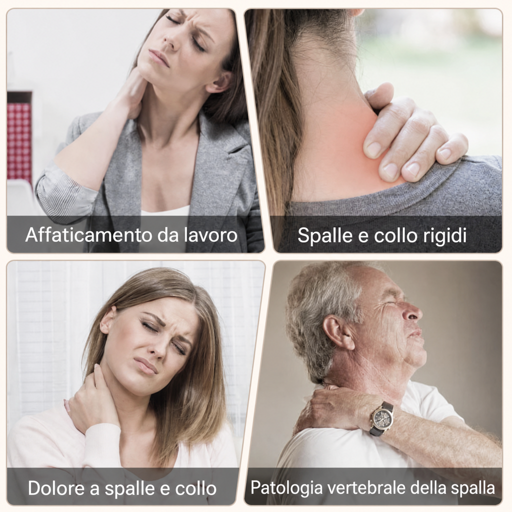 Cuscinetto riscaldante elettrico per collo e spalle con vibrazione