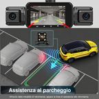 Dash cam wireless per auto anteriore e posteriore con visione notturna