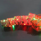 Luci a LED Decorazioni natalizie con nastro a doppio strato con stampa a caldo