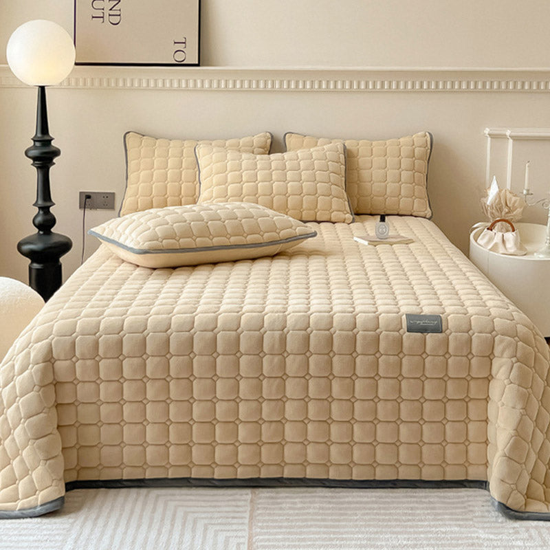 Coperta moderna morbida con trama quadrata | Elegante copriletto soffice e copridivano