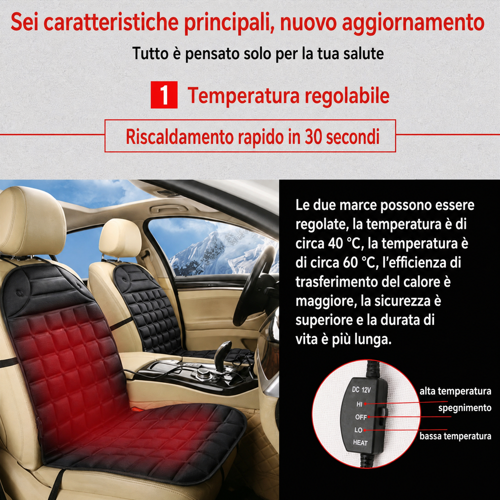 Cuscino Riscaldato per Sedile Auto