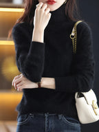 Maglione dolcevita in cashmere Aurora 100% morbido pullover lavorato a maglia sottile per l'autunno caldo