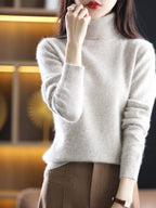 Maglione dolcevita in cashmere Aurora 100% morbido pullover lavorato a maglia sottile per l'autunno caldo