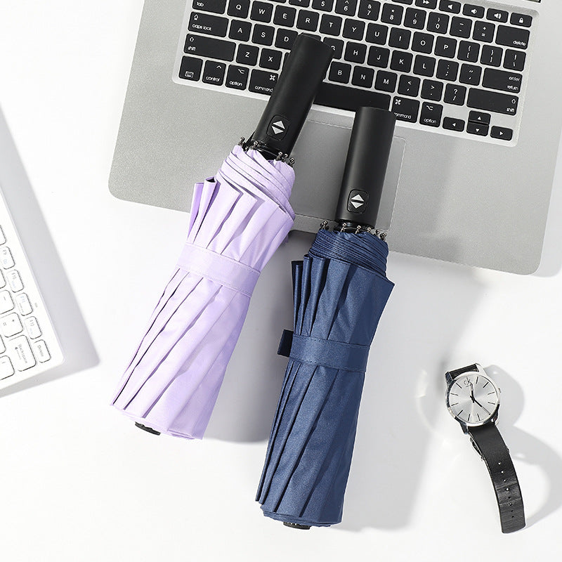 Ombrello pieghevole automatico da donna con manico ergonomico e protezione UV