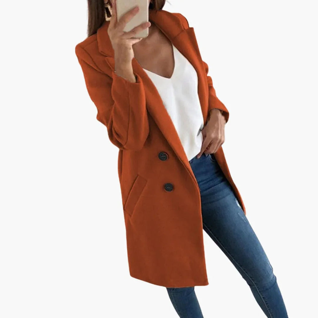 Cappotto con chiusura a bottoni per donna