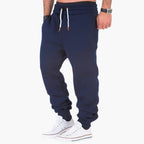 Pantaloni da jogging da uomo con polsini a coste e tasca posteriore
