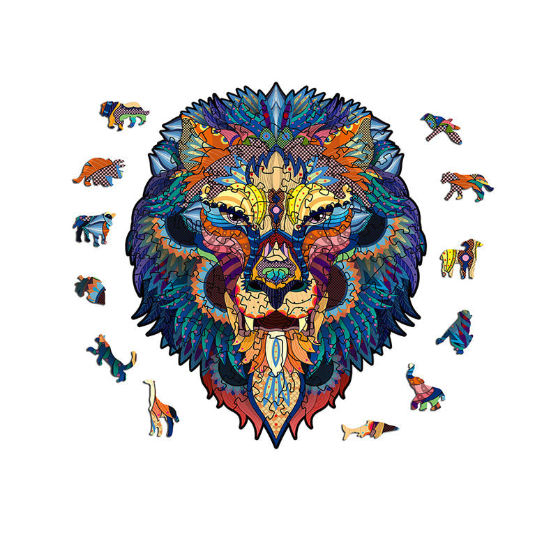 Puzzle 3D con animali in legno