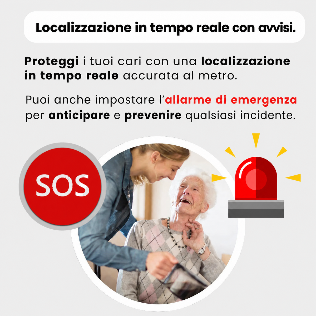 Localizzatore GPS per anziani: impermeabile, senza costi mensili
