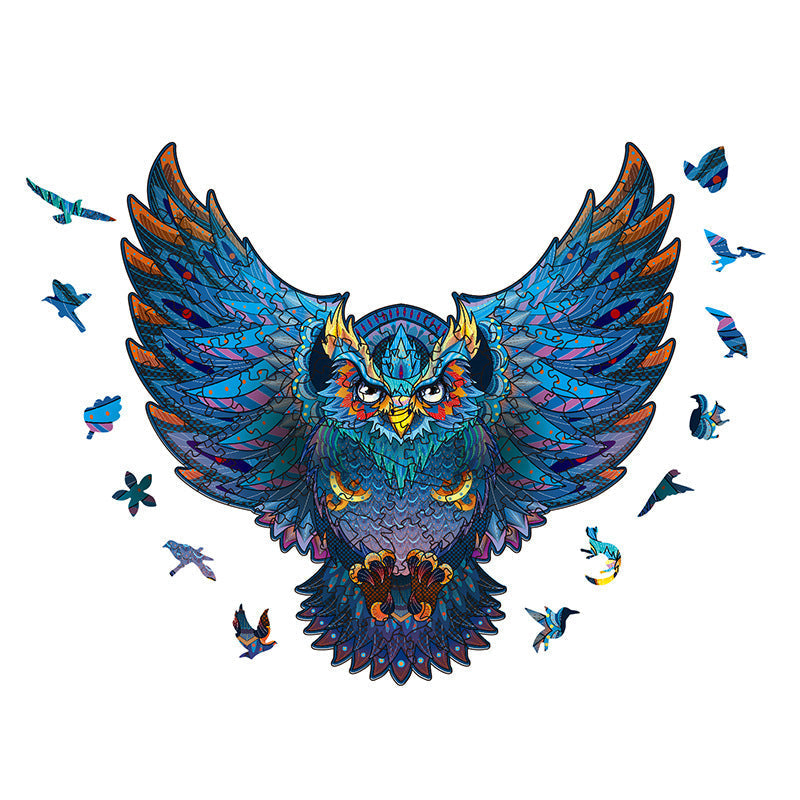 Puzzle 3D con animali in legno