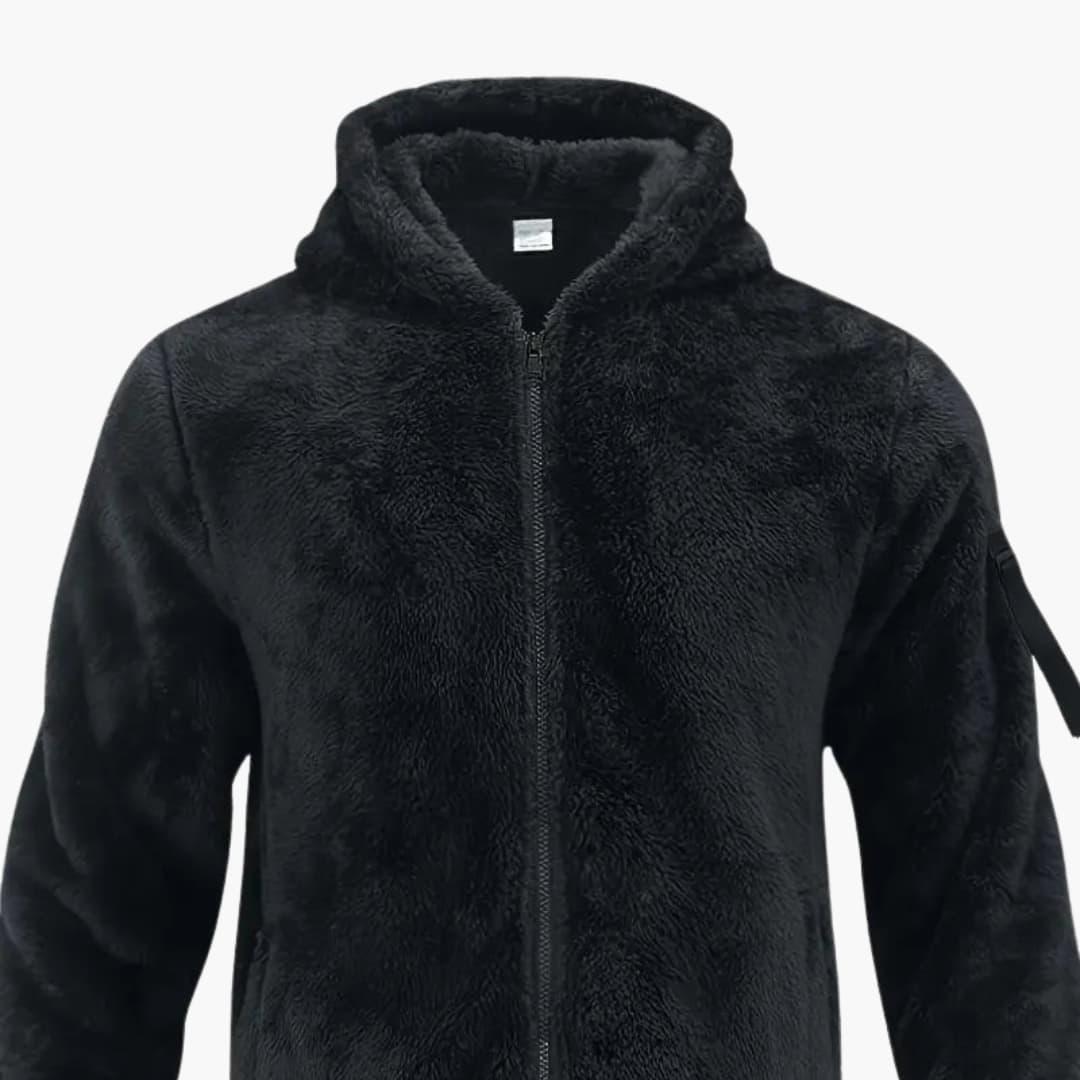 Giacca Teddy da uomo con cerniera e maniche lunghe