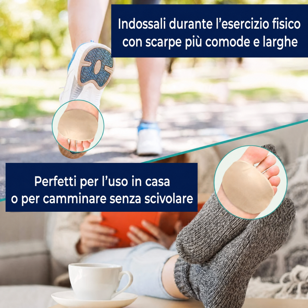 ComfortStep Morton’s Neuroma and Metatarsalgia Relief Pads | Cuscinetti in gel e supporto metatarsale | Sollievo dal dol