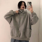 Felpa con cappuccio oversize da donna accogliente - In pile di media lunghezza invernale