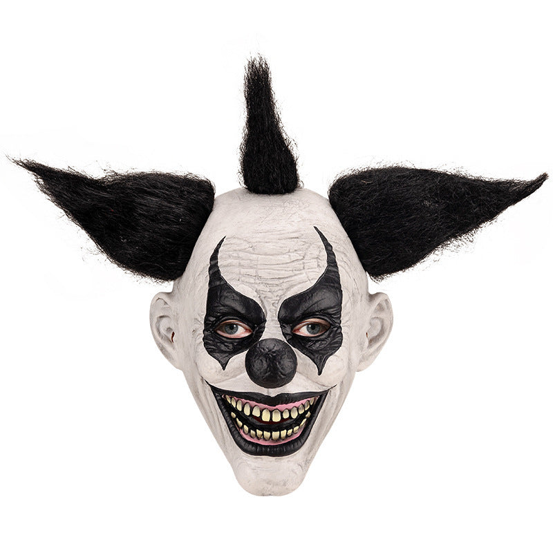 Maschera da clown in lattice Copricapo di Halloween in un unico pezzo spaventoso
