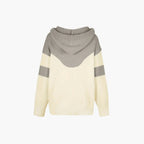 Accogliente felpa con cappuccio Colorblock da donna moderna ed elegante