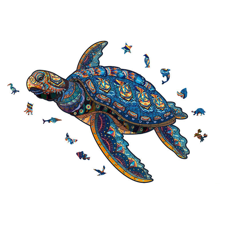 Puzzle 3D con animali in legno