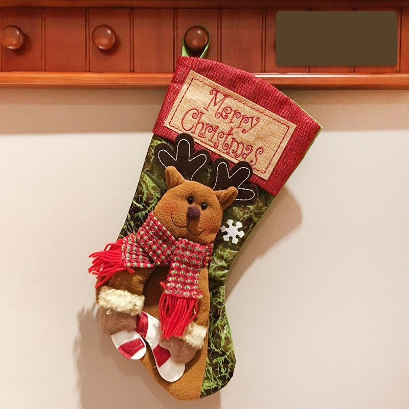 Decorazione natalizia regalo calza di Natale