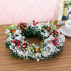 Decorazione ghirlanda natalizia floccata 20 cm, 30 cm, 40 cm