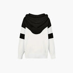 Accogliente felpa con cappuccio Colorblock da donna moderna ed elegante