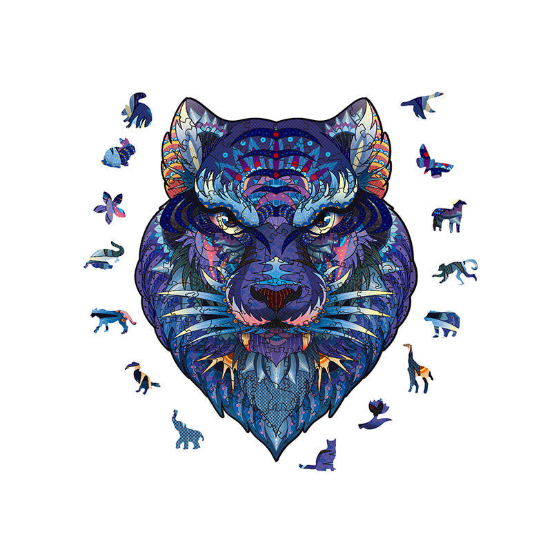 Puzzle 3D con animali in legno