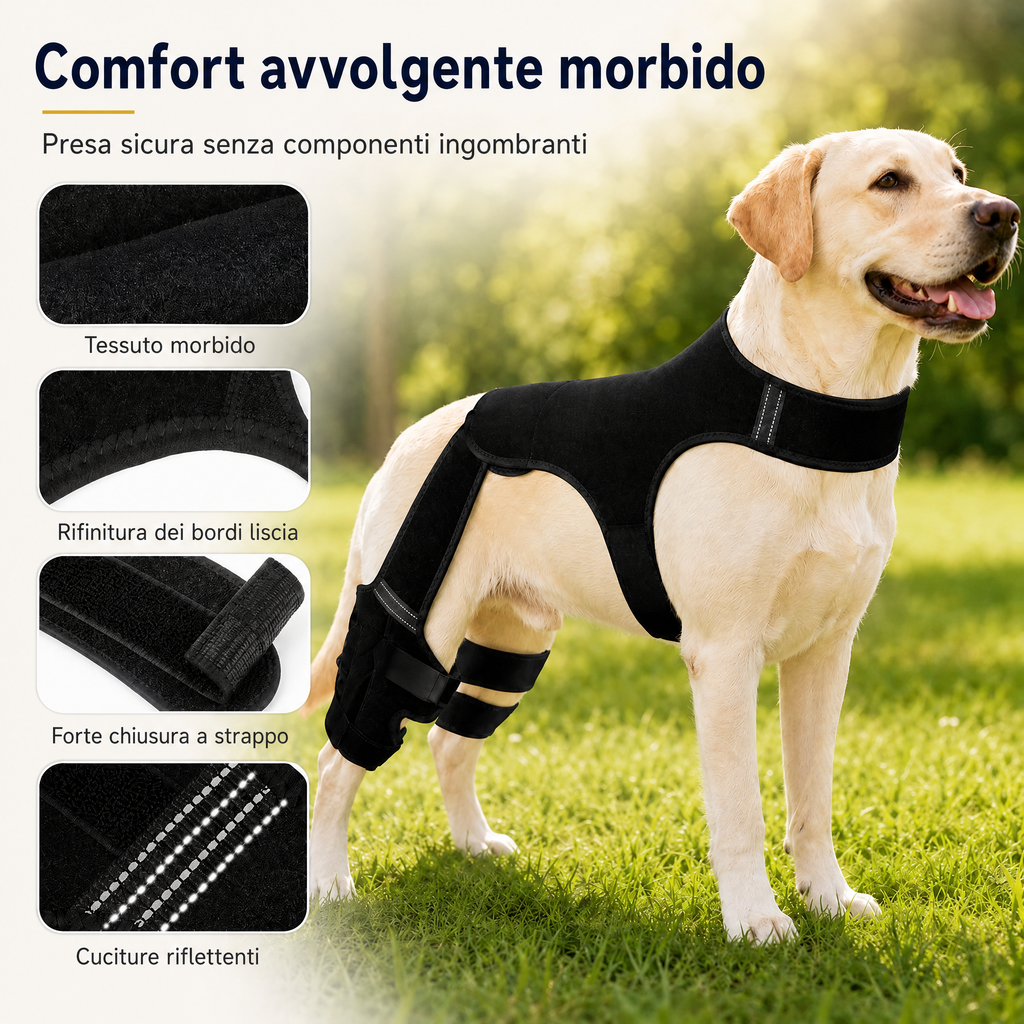 RearGuard Dog Rear Leg Support Brace - Fascia di supporto per zampe posteriori antiscivolo per cani anziani, pavimenti i