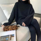 Maglione in cashmere - Maglia dolcevita oversize morbida da donna