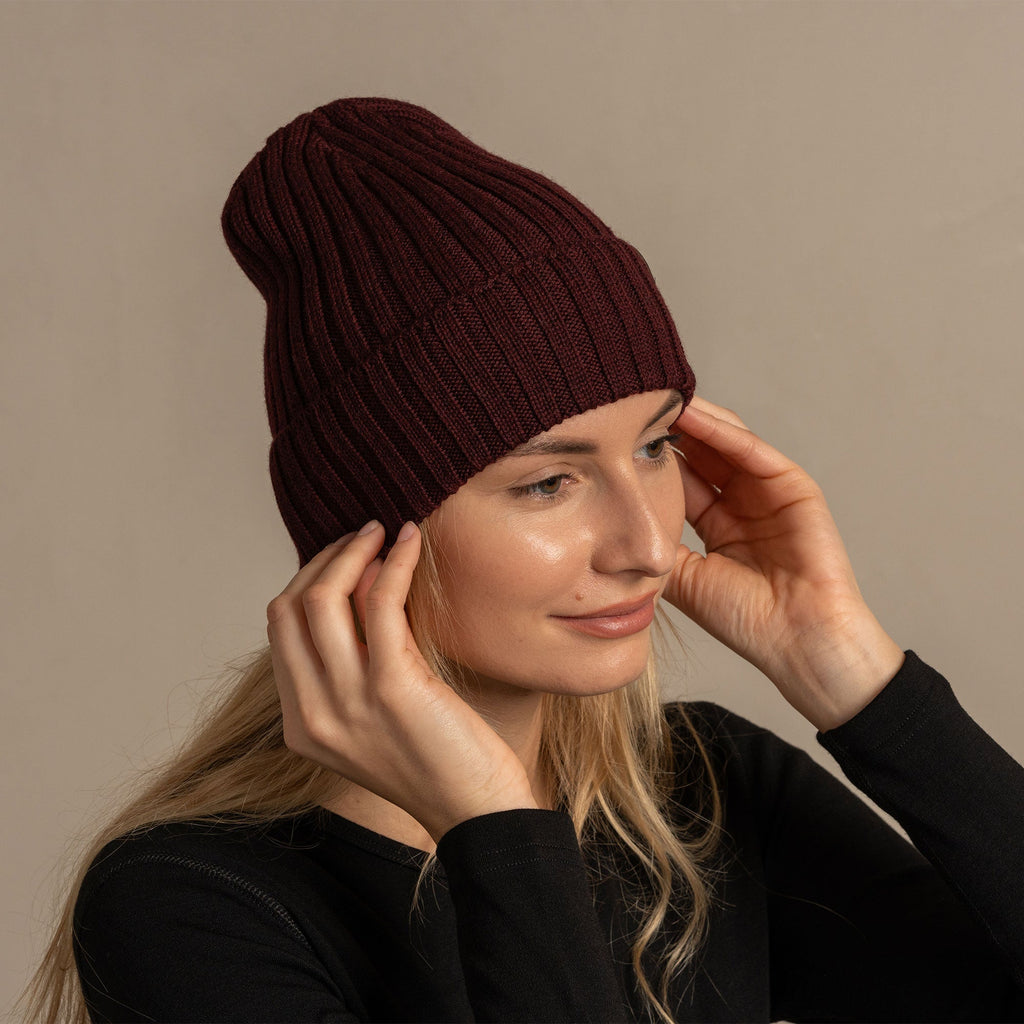 CozyMerino Beanie - Cappello di lusso in lana merino da donna