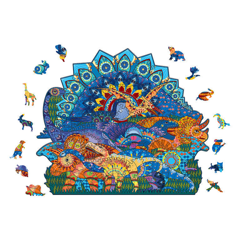 Puzzle 3D con animali in legno